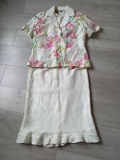 3 Piece Suit Textured Cream