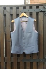 Taylor & Wright blue sharkskin waistcoat & trousers Chest Med, Waist 34 leg 31