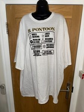 B PONTOON WHITE LOG0 T-SHIRT SIZE 5XL NEW - UP TO A UK 30