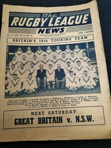 Vintage rugby league tour - rugby,