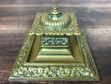 ANTIQUE BRASS INKWELL