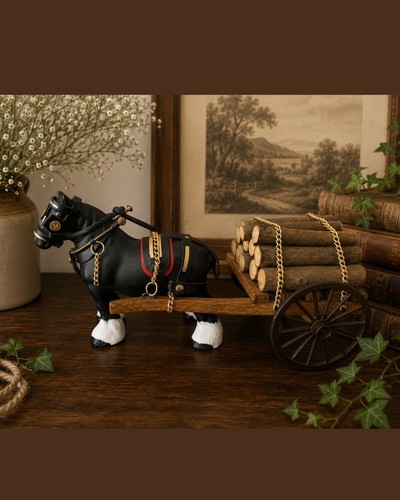 Vintage ceramic shire - vintage, horse