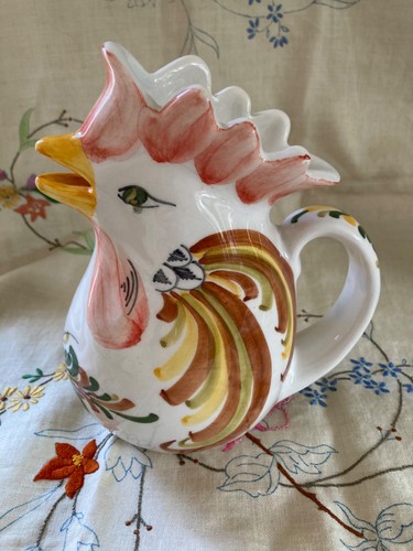 Handmade pottery rooster - pottery,