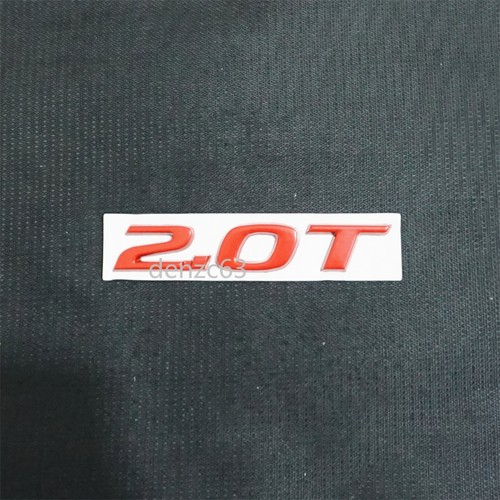 Red matte metal emblem - red,