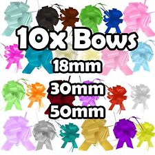 10x PP Pull Bows -  18mm 30mm 50mm - Florist Pullbows Ribbon Car Wedding Pompom