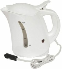 Car Travel Kettle Camping Water Kettle 12v Cigarette Lighter Powered White