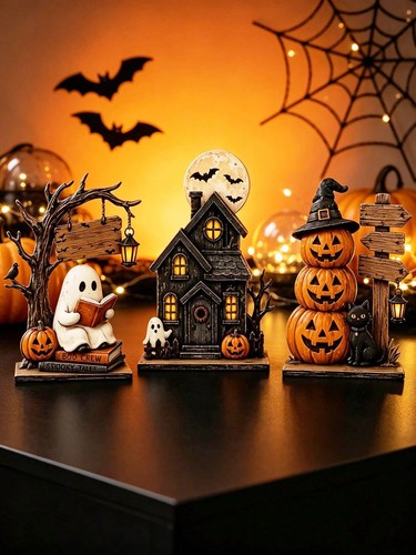 3pcs halloween wooden - halloween,