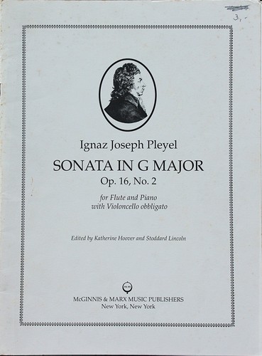 Pleyel sonata g major - sonata, in