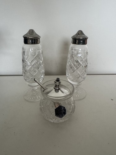 Stuart crystal condiment set - stuart,