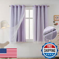 MYSKY HOME Cute Lilac Curtains