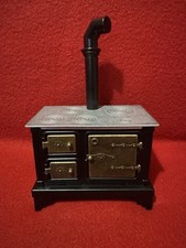 Dolls House Old Fashioned Black Range Cooker Stove Miniature Kitchen Furniture