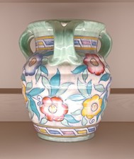 Rare Charlotte Rhead Crown Ducal ‘Caliph’ Three Handled Vase. VGC.