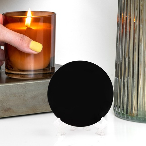 Obsidian scrying mirror - obsidian,