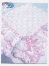 Baby Blanket  crochet pattern Christening shawl Romany cot pram car, BELLE.