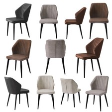 Set of 2 Faux Leather Dining