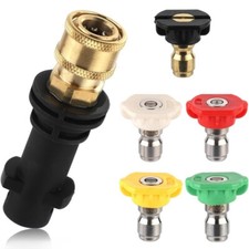 For Karcher K2- K7 High Pressure Washer Gun Adapter 1/4" Spray Nozzle Tips Set