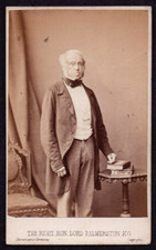 ALBUMEN CDV PHOTO HENRY TEMPLE LORD PALMERSTON MP BRITISH PRIME MINISTER c1865