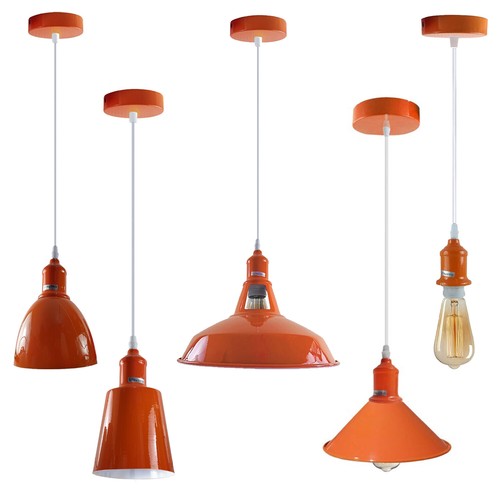 Modern orange pendant light - orange,