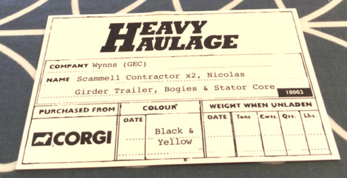Corgi heavy haulage 18003 - corgi,
