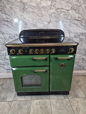 RANGEMASTER COOKER CLASIC 90cm ALL ELECTRIC CERAMIC Range Cooker  GREEN AND BRAS