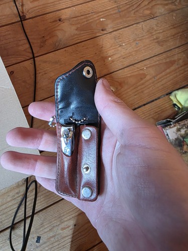 Vintage leather pouch - vintage,