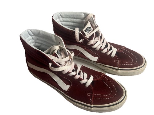 Vans sk8 burgundy maroon - vans, sk8-hi