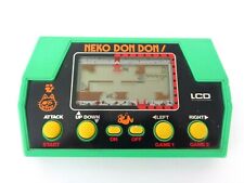 Takatoku Neko Don Don Mini Arcade LCD Handheld 1980s Game & Watch Working Rare
