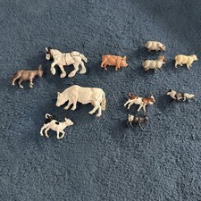 Set of 11 Plastic Farmyard