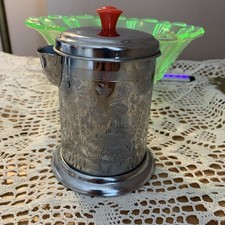 Vintage Chrome Tea Caddy With