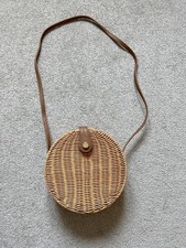 Zara Round Raffia Crossbody Bag 