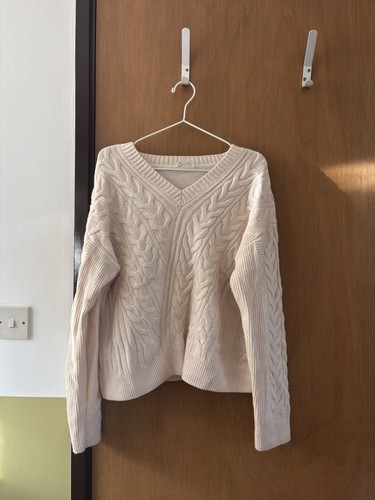 Cos cableknit cream loose fit - cos,