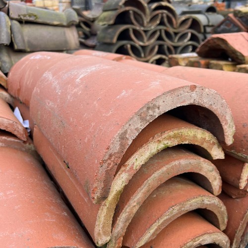 Reclaimed red half round ridge - red,