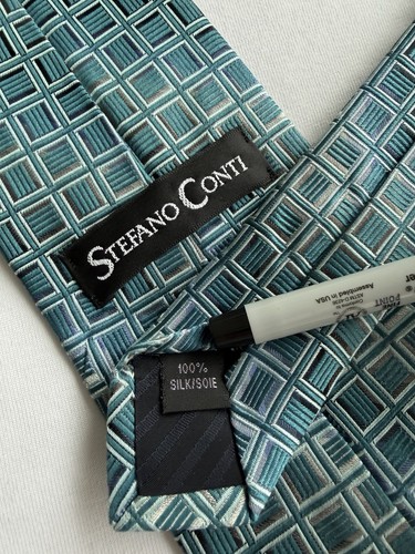 Stefano conti teal - teal, geometric