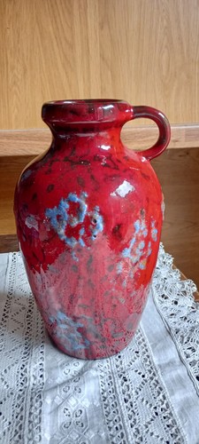Red fat lava jug - lava, century