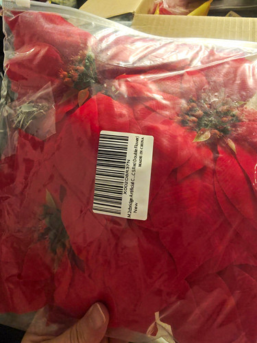 Artificial red poinsettia - artificial,