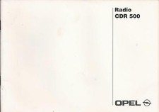 Opel Radio CDR 500 operating