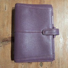 Filofax Aston Personal Organiser Deluxe Leather Orchid Purple Uni work Inserts