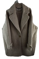 HOBBS Grey Overcoat size Uk 20 Womens Wool Blend Casual Outdoors Outerwear