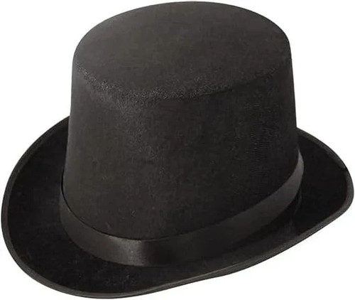 Adult black velour top hat - adult,
