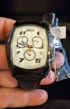 AquaSwiss Chronograph Prizm W Date White Dial New In Box W/ Papers