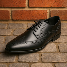 River Island Real Leather Mens Formal Classic Smart Boat Oxford Shoes Uk 9 Eu 43