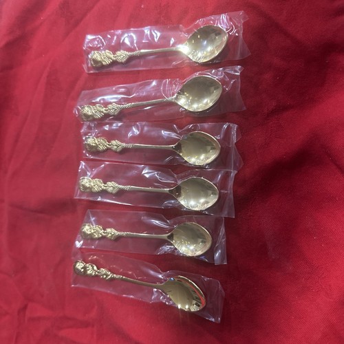 Set gold plated teaspoons - plated,