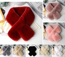 Warm Winter Women Scarf Faux Fur Lady Neck Warmer Fleece Collar Scarf for Women