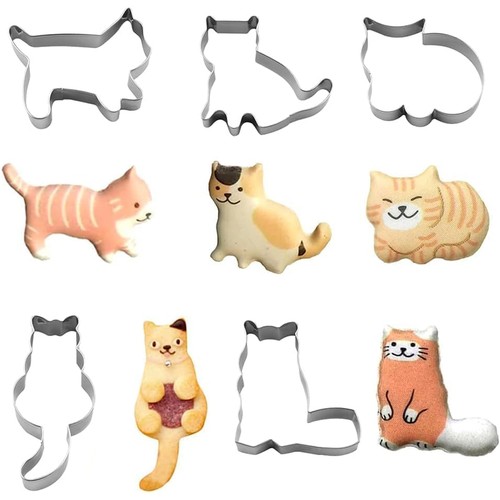 Stainless steel cat - steel, cookie