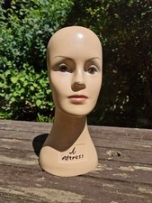 Vintage Midcentury 1970's Aftress Shop Hat Display Advertising Mannequin Head