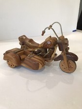 hand carved motorcycle w/