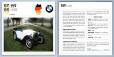 BMW - 3/15 Dixi - 1927-29 Popular - Classic Cars Collectors Club Card
