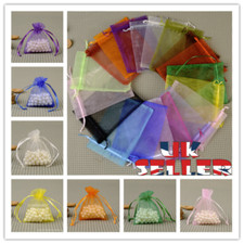 10 50 100 Organza Bags Wedding Party Gift Pouches Jewellery Pouch Large Small UK