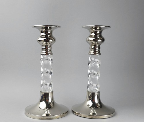 Pair chrome candlesticks - pair,