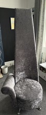 High Back Silver Grey Crushed